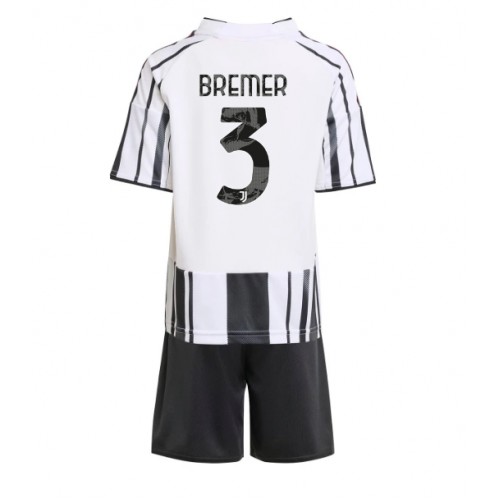 Stroje piłkarskie Juventus Gleison Bremer #3 Koszulka Podstawowej dla dzieci 2025-26 Krótki Rękaw (+ szorty)